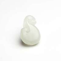 [老山玉器] 和田玉挂件吉祥如意 色泽润白无暇 (一口价)