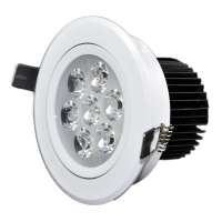 雪莱特 LED射灯 led天花灯 全套超亮7W大功率 正白光 客厅餐厅卧室过道背景墙射灯V