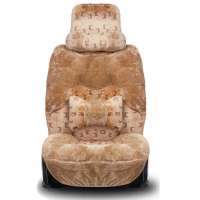 阿布熊 冬季毛绒座垫 简约毛绒汽车座垫 冬季垫 汽车通用车垫(时尚咖啡)