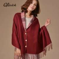 GLOVIN 知品风格 双面两用围巾DAAW03902粉红色50cm*160cm