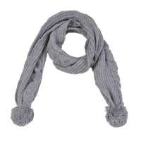 GLOVIN 知品风格 新款韩版绞花小球围巾DAAW06604浅灰22cm*200cm