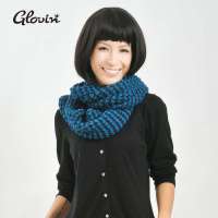 GLOVIN 知品风格 冰岛毛加马海毛围脖DAAW04102蓝绿色31*68cm