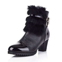 毅雅冬季牛皮靴子YY3801