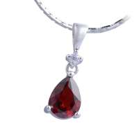 石头记正品 天然石榴石吊坠 母亲节礼物经典系列336401031