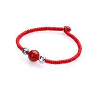 石头记正品 带带平安 红玛瑙手链 纯手工编织220601212 02212