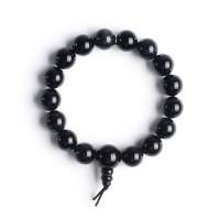 石头记正品 一往情深10mm 黑曜岩手链黑曜石手链 204501051