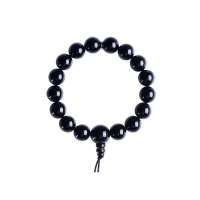 石头记正品 一往情深12mm 黑玛瑙手链 204601912