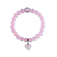 石头记 一往情深 天然马达加斯加粉水晶芙蓉石手链送女友礼物单圈