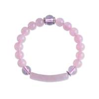 石头记正品 一往情深8mm 天然芙蓉石粉水晶手链 205202002