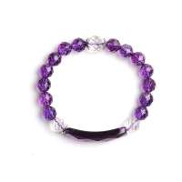 石头记正品 有情世界8mm 合成紫晶手链 209602720