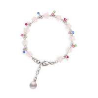 石头记正品 星连心 芙蓉石粉晶粉水晶手链女 216601002