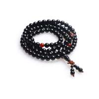 石头记正品 佛链 108颗佛珠手链 黑玛瑙多层手链 220301912