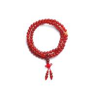 石头记正品 佛链 108颗佛珠手链 红玛瑙多层手链 220302212