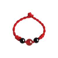 石头记正品 红黑玛瑙手链转运红手链红绳编织手链 220401012