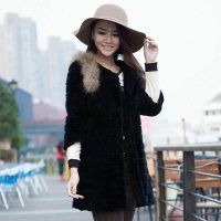 艾夫斯 女韩版毛领中长款仿皮草外套G21242161001