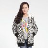 艾夫斯 女休闲时尚拉链带帽加厚卫衣21142115018
