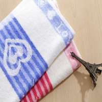 美加惠 桃心竹纤维面巾M-2005粉