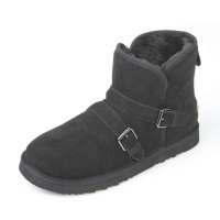 AUSLAND磨砂潮靴平跟雪地靴男短筒靴AC041