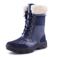 AUSLAND男中筒保暖户外马丁靴拼色雪地靴5521