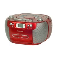 PANDA/熊猫 CD-800(可乐红) 面包机 CD/DVD播放机器 磁带收录音机 插卡插U盘 录音机 胎教机广场跳舞