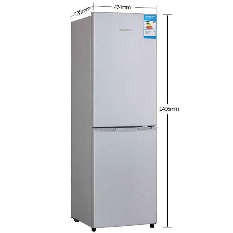创维(skyworth) BCD-160 160升 双门冰箱银色 一级能效 小冰箱图片
