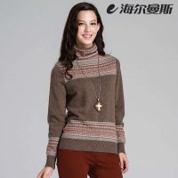 海尔曼斯 女式连领羊毛衫D200B43