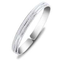 艾瑞卡 999千足银手镯 简约主义 纯银手镯 约23克 送证书