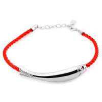 艾瑞卡 S925纯银 海豚 红绳手链 甜美可爱 大号