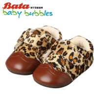 babybubbles冬季童鞋时尚学步鞋 豹纹密丝绒布049-4163-134咖啡色/咖啡豹纹18码/内长12.5cm