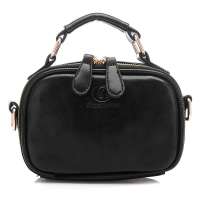 雪曼ShareModern女包新款斜挎小包化妆包手提单肩包包1593 黑色