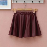 卡顿凡尼 女士性感2色A字裙摆时尚皮裤PUQ609