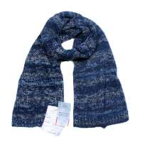 爱丽榭 Alyzee 意大利全进口时尚保暖女式2013冬季加厚针织围巾 B7019 蓝色 均码