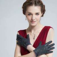 爱丽榭 Alyzee 兔羊毛 女士 秋冬款新款分指开车骑行保暖手套 A3002 灰色