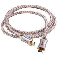 黄刀YK-S79高品质1.4版HDMI线支持3D4K*2K高清线2米白/棕色