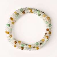 御灵珠宝 缅甸A货翡翠福禄寿翡翠项链3mm 0201110303001