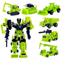 锦江 工程建筑六人组变形玩具大力金刚 8802
