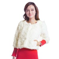 艾夫斯 女款韩版淑女短款仿皮草外套G21242162002
