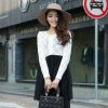艾夫斯 女连衣裙韩版通勤蕾丝拼接长袖裙G21242119009