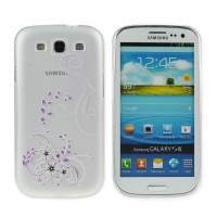 卡乐菲三星i9300超薄PC浮雕壳01040透明-映紫