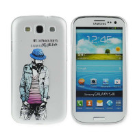 卡乐菲三星i9300超薄PC浮雕壳01042透明-谋潮男