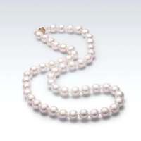 珍珠皇后PearlQueen正圆天然无暇珍珠项链K金扣-佳丽