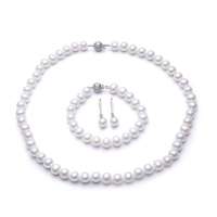 珍珠皇后PearlQueen天然珍珠豪华项链三件套S925银-魅惑