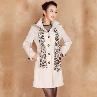 圣加婧大码时尚风衣气质修身女显瘦 女款大衣风衣英伦女风衣 F128001