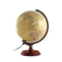 地球仪（30cm仿古 立体浮雕 灯光 仿红木底座）