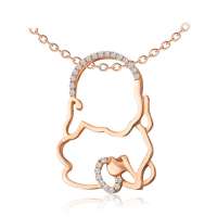 [老庙黄金]官方正品18K钻石镶嵌吊坠空空佛之念珠佛约0.8克