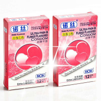 诺丝 天然乳胶避孕套玫瑰花香加倍润滑12片装 玫瑰花香