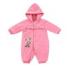 迪士尼宝宝(Disneybaby)冬之密语脱卸帽前开夹棉哈衣