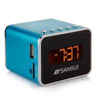 山水D13插卡音箱迷你插卡小音响便携式收音机老人播放器低音炮(蓝色)