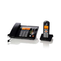 TCL D13 电话机 数字无绳电话机 子母机 中文菜单 来电报号 (黑色一拖一)