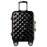 泊客行者 钻石切面系列拉杆箱 ABS+PC-721-26寸黑色金框